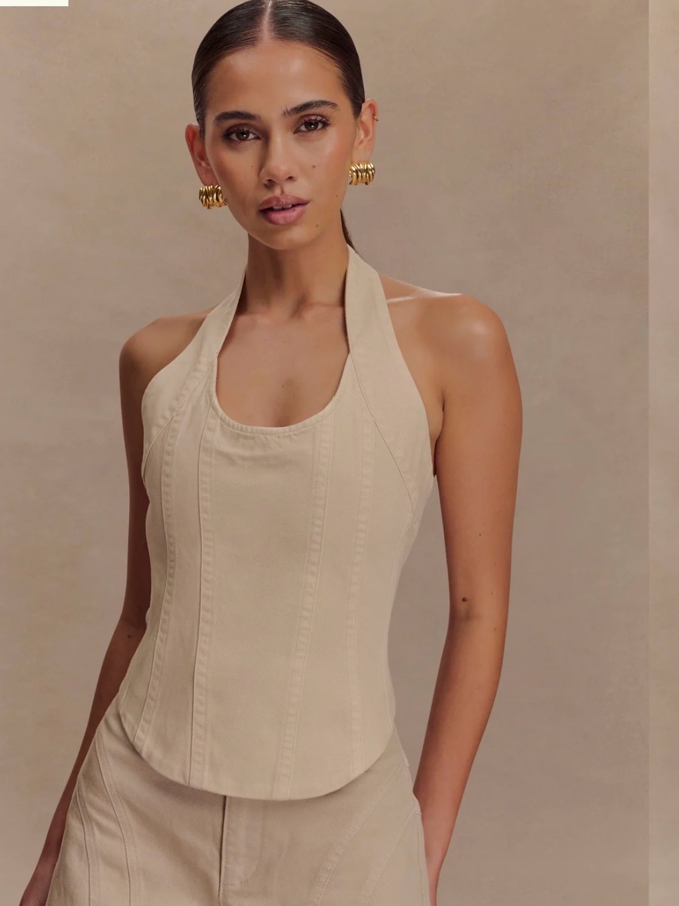 Meshki Meadow Feminine Structure Corset Halter Top. Nwt. Xl